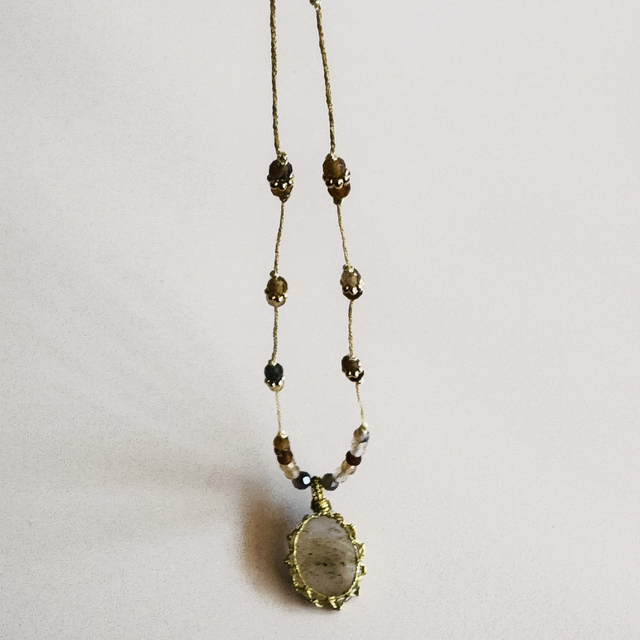 Sautoir Rutile Vert
