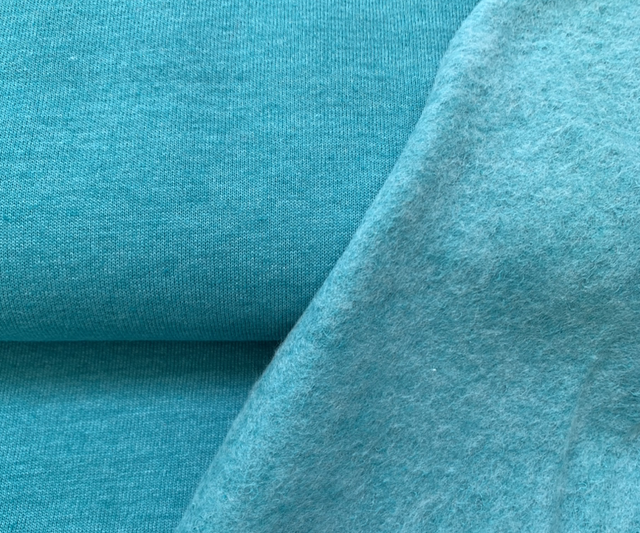 Teal marl fleece back sweatshirting 