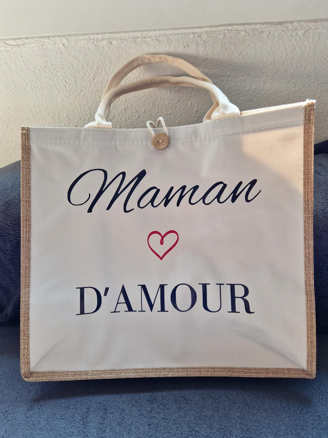 Sac en jute - Maman d&#039;amour