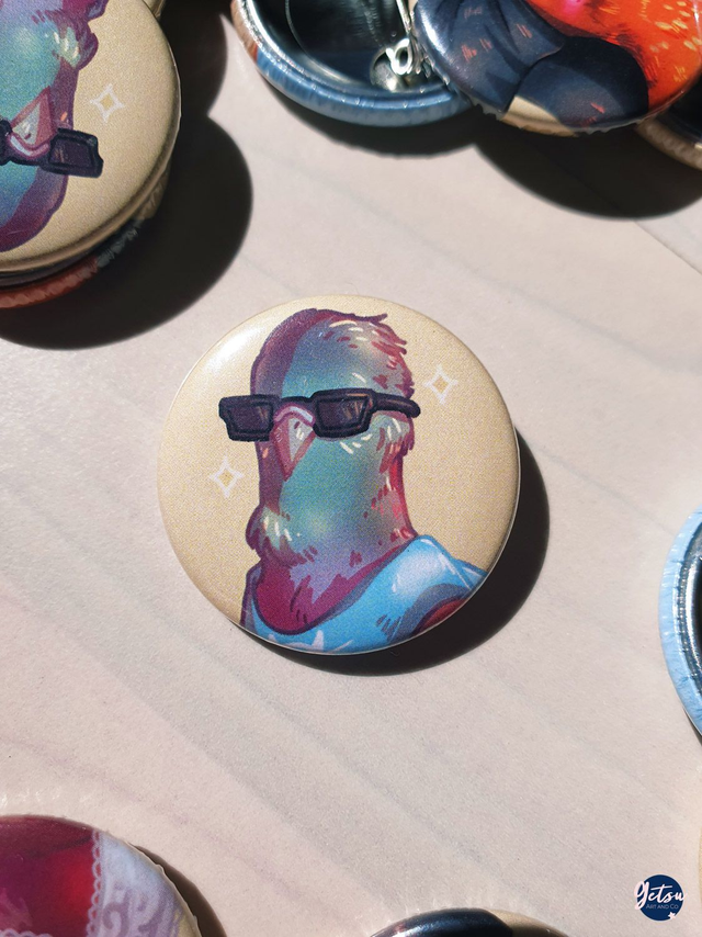 Badge pigeon marseillais