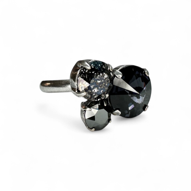 Ring TRES Black Patina Mix, Schwarz