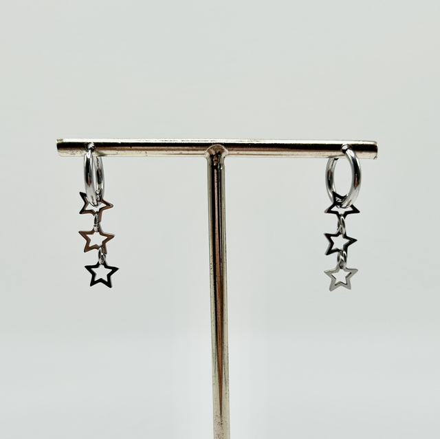 Pendientes Aro Estrellas