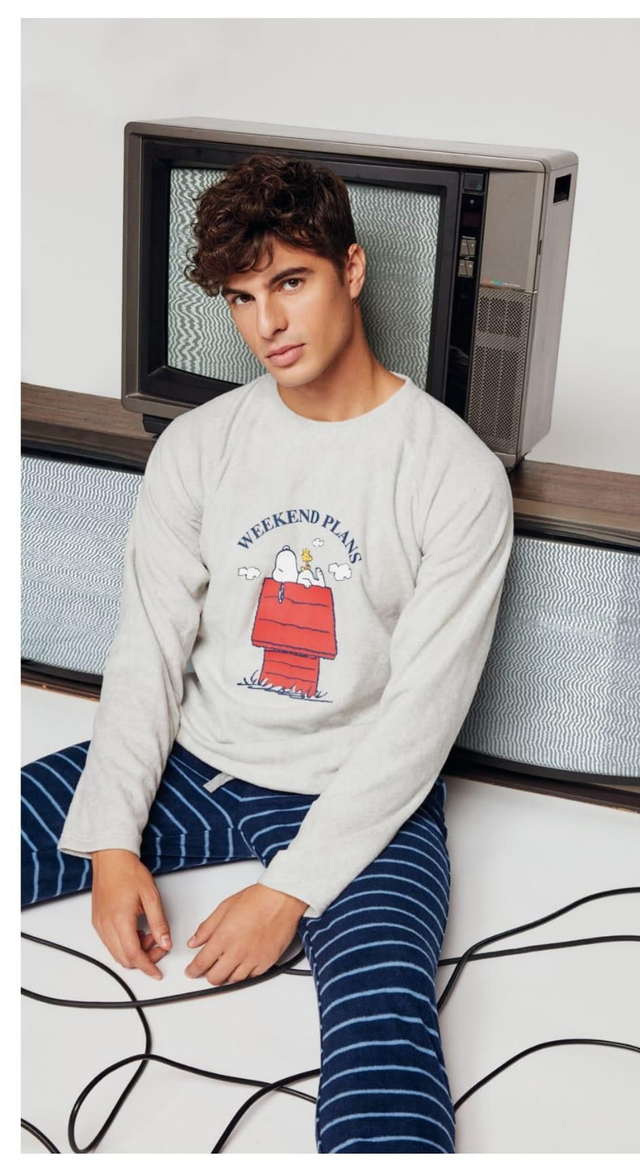 Pigiama Uomo Pile Peanuts 