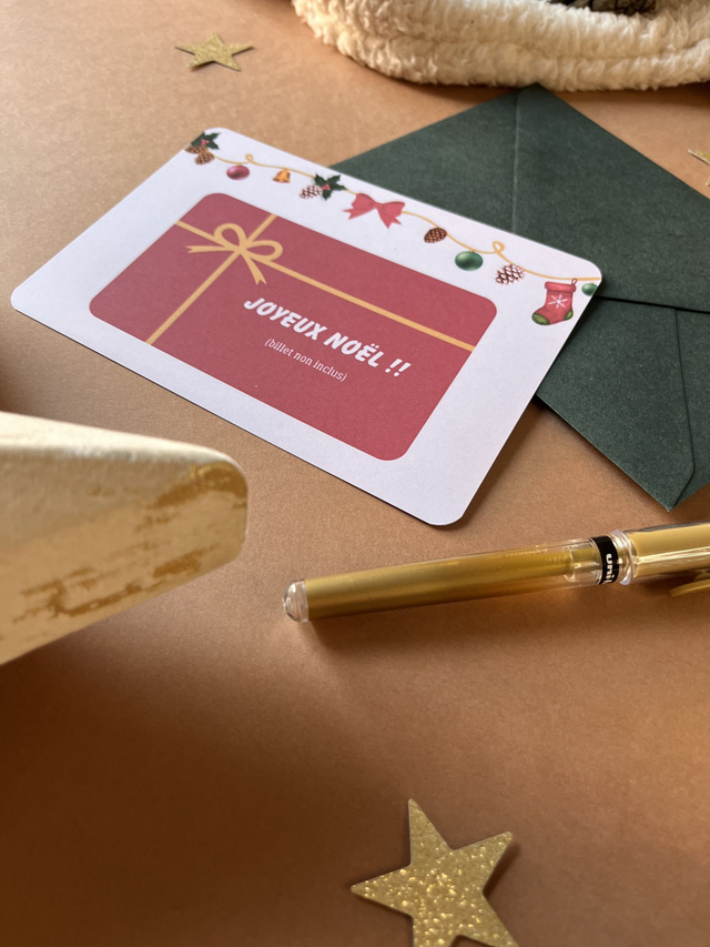 Carte de Noël "Billet non inclus"