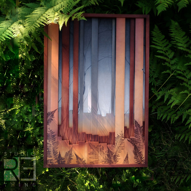 Z archiwum „Jesienny szept” – Drewniany Obraz Lasu w Ciepłych Jesiennych Barwach