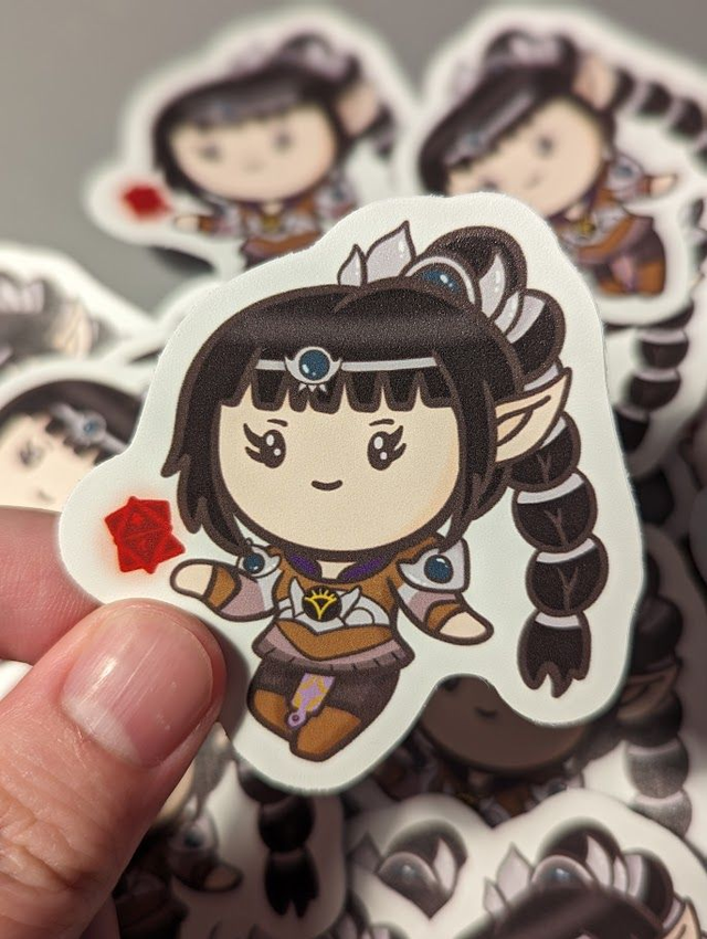Baldur&#039;s Gate 3 Shadowheart Chibi Vinyl Stickers