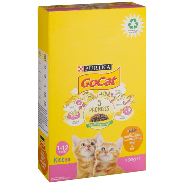 GoCat Kitten Chicken, Turkey &amp; Vegetables 750g
