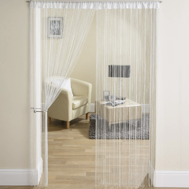 Glam White String Curtain (Single)