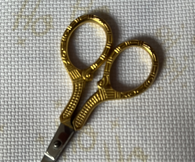 Ornate Gold Plated Embroidery Scissors