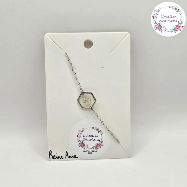 Bracelet "Reine Anne" argenté