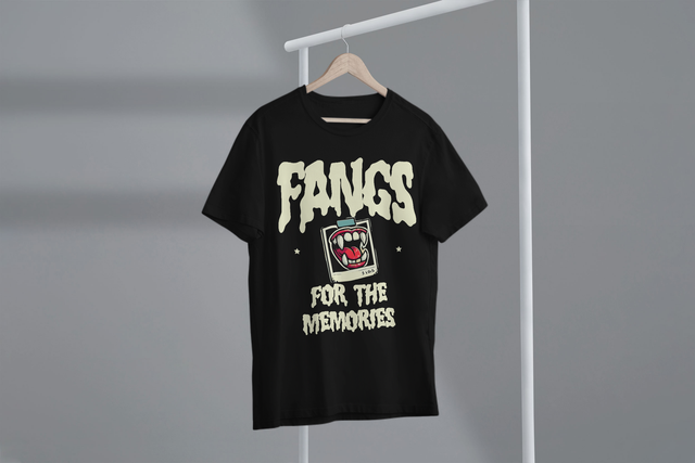 Fangs For The Memories, Halloween Humor, Vampire Puns
Reißzähne für Erinnerungen, Halloween-Humor, Vampir-Wortspiele