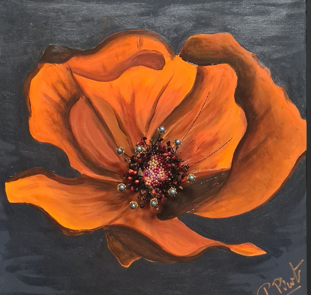 Le coquelicot 50x50 cm