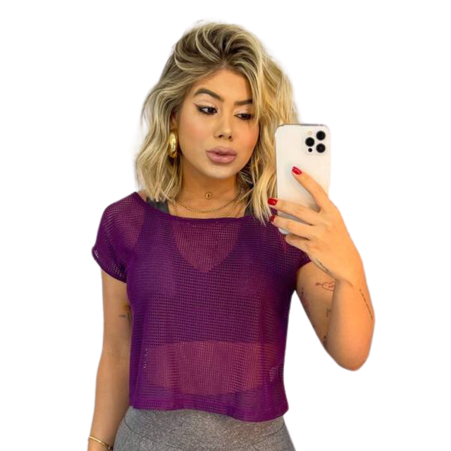 Blusa Cropped Telinha | AP Moda Fitness