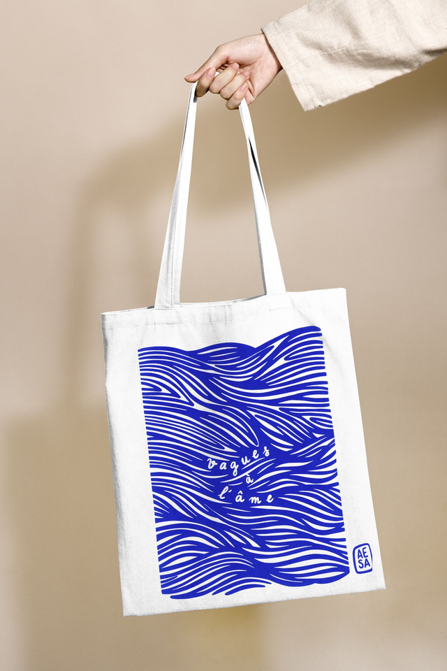 Tote-bag "vagues à l'âme"