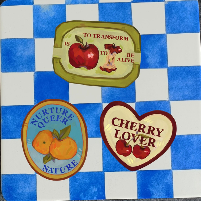 queer stickers / fruits edition