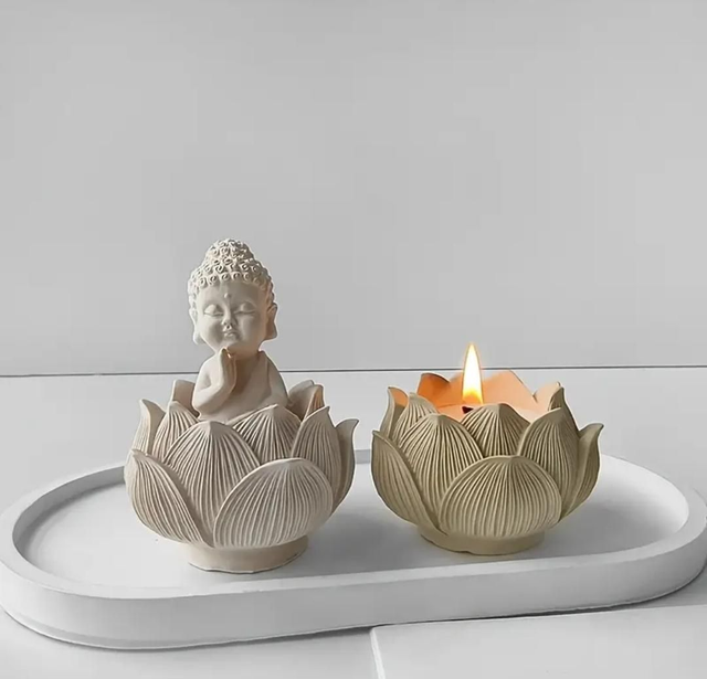 Trio de Déco Boodha jesmonite 