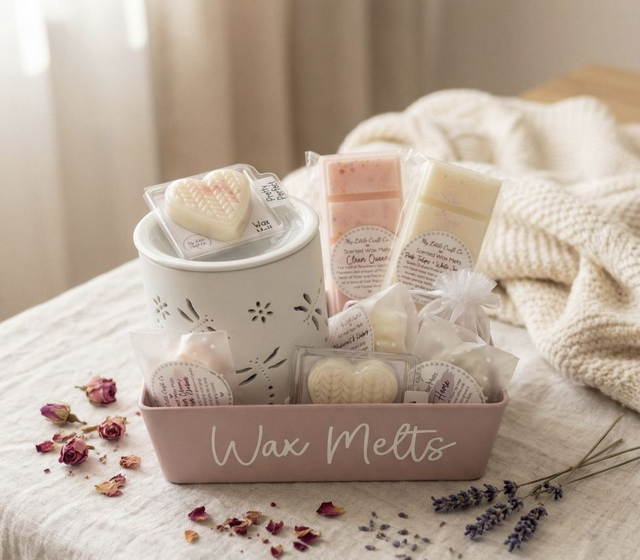 Wax Melt Gift Hamper, Birthday, New Home, Gift for her, Wax Burner and Scented Wax Melts in a re-useable tray, Home Decor