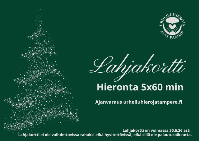 Sarjakortti 5x60 min hierontaan