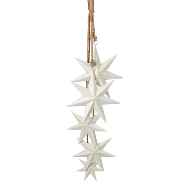 hanging white star bunch