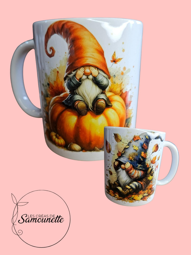 Tasse gnome automne 
