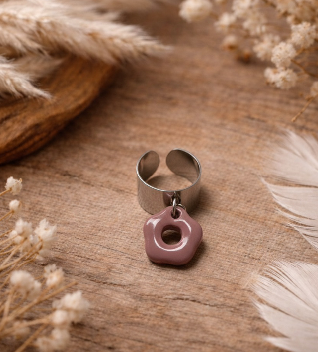 Argent 10mm Pampille Crème