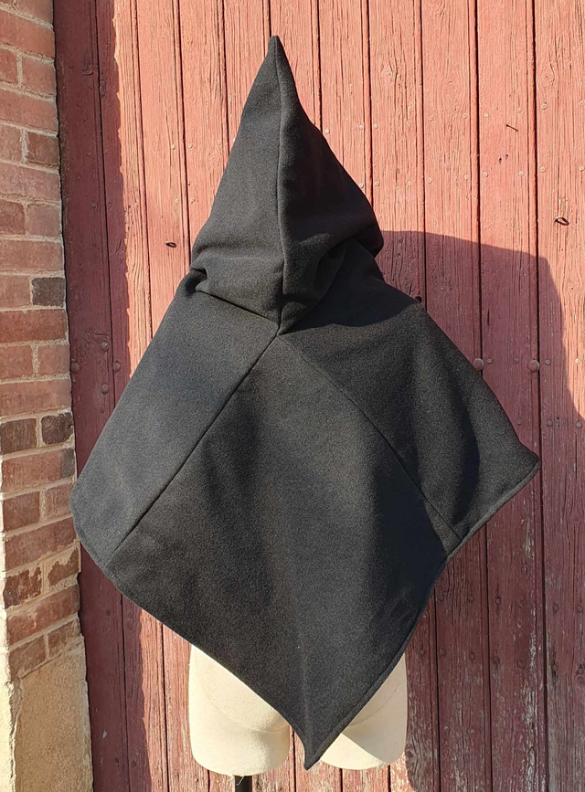 Chaperon Skjoldehamn Mjölnir en laine doublé lin noir