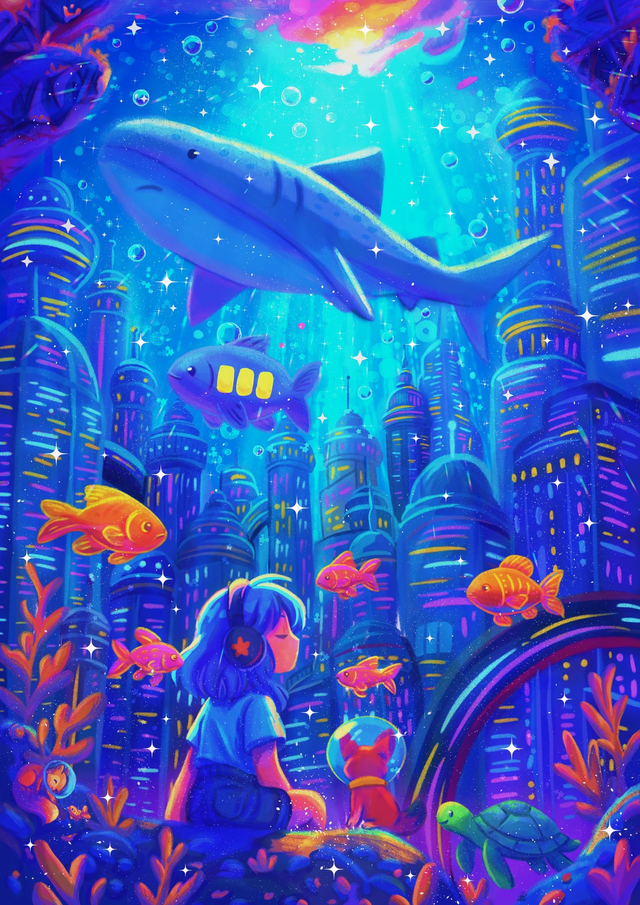 PRINT ORIGINAL - Sunken City - XPPEN COLLAB