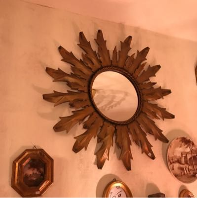 Sonnenspiegel  Vintage Metall groß