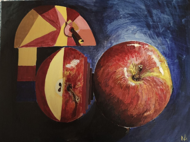 Cubist Apples - limited edition Gilcée print on Inova paper