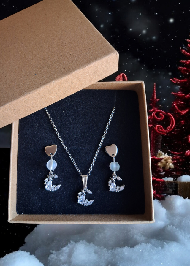 Parure bijoux (collier + boucles d’oreilles)