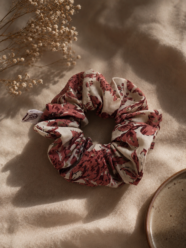 Chouchou scrunchie block print indien - Lison