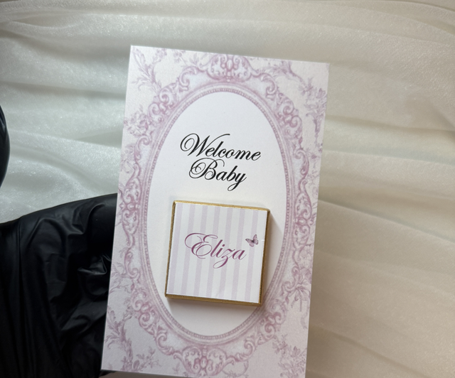 Carte avec chocolat personnalisé