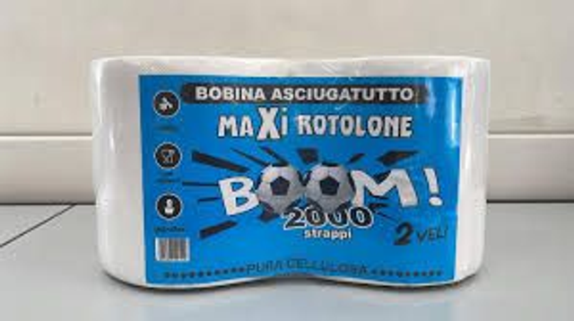 BOOM Maxi Rotolone Multiuso x2 2000strappi 2 veli