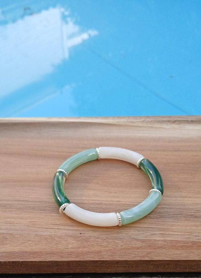 Bracelet perles tubes 