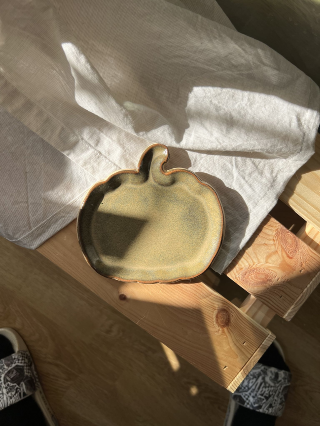 Dekoteller Kürbis grün