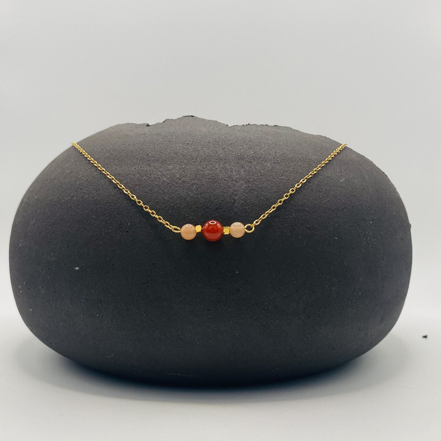 Collier Romy - agate rouge