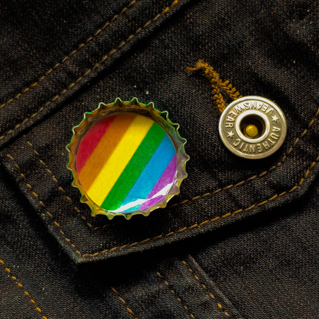 Rainbow - Bottle Cap - Pin - [PIN-RN-BC]