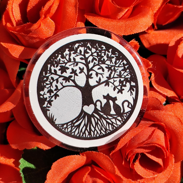 Pin's Arbre de vie couple de chats