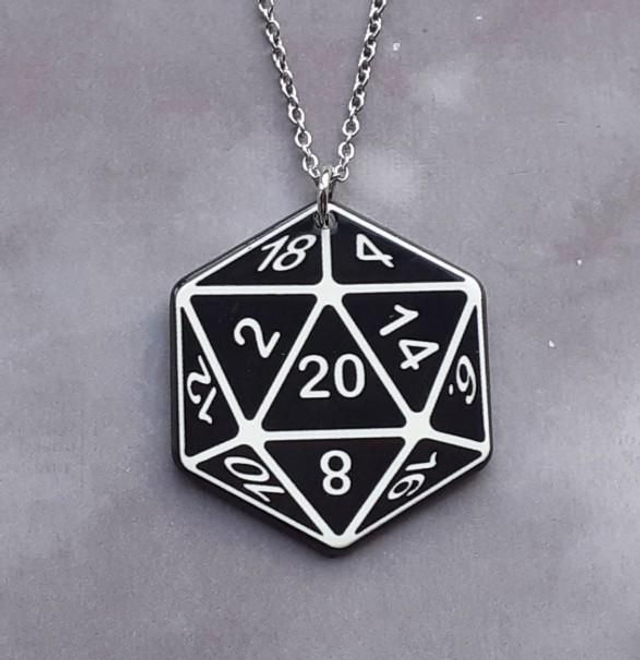 Icosahedron Dice Necklace