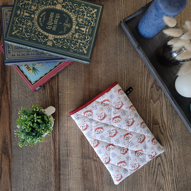 Pochette pour livre Grand Format : Chat roux