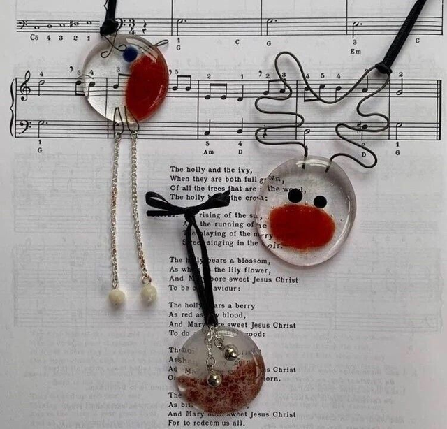 Fused Glass Cute and Adorable Christmas Decorations Collection