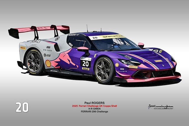 C250702 FERRARI 296 CHALLENGE FCUK25 #20 PAUL ROGERS OLPK