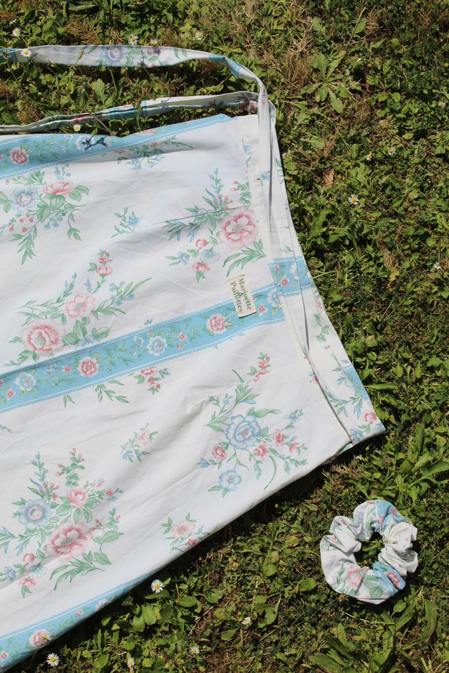 Jupe portefeuille upcyclée motif tapisserie - Taille unique