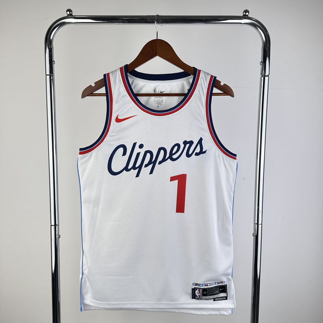 Camiseta NBA Blanca Los Angeles Clippers (Harden #01) 24-25