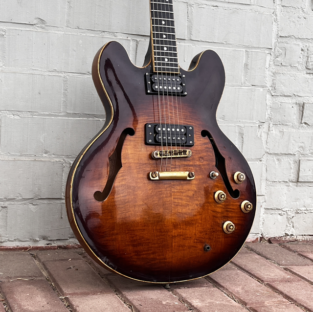 1978 Greco SA-900 (Gibson ES-335 MADE IN JAPAN LAWSUIT-era) with FLAME MAPLE ... this is a '59 "Burst" Killer ... with HARD Case