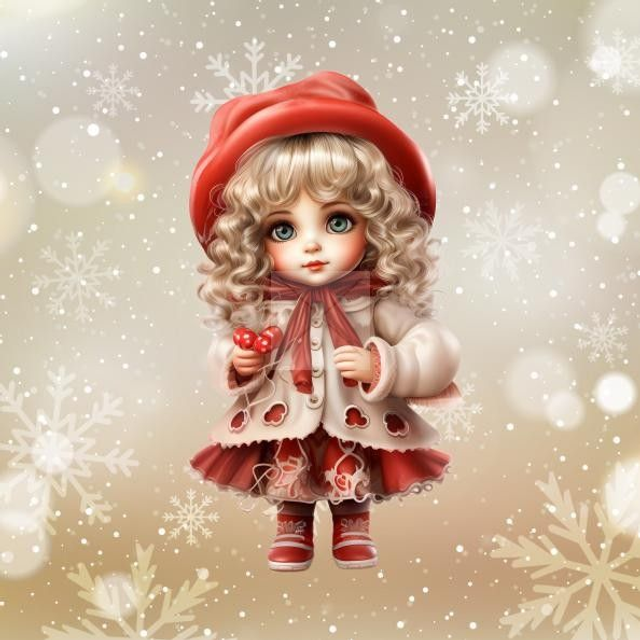 Panneau Fillette en Microfibres - 30x30cm 