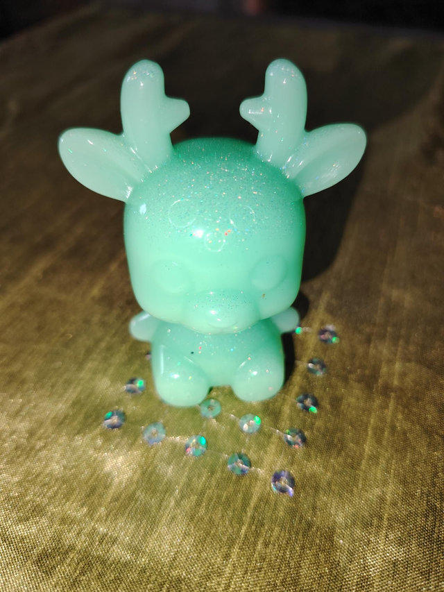 Petit renne menthe à l'eau paillettes 