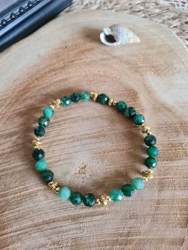 Bracelet Émeraude 6mm