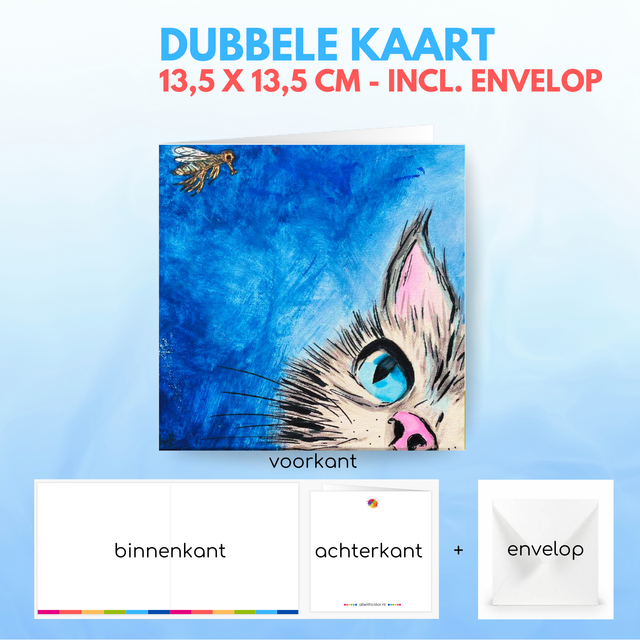 Kat | Dubbele kaart incl. envelop