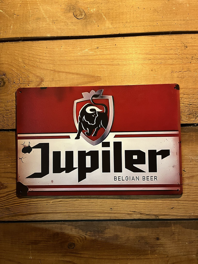 Metalen bierbord Jupiler - 30 X 20 cm